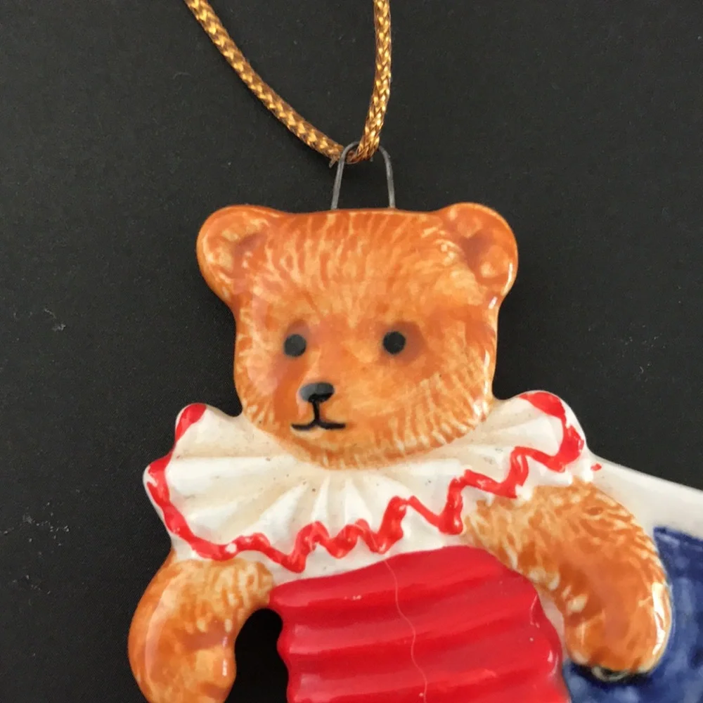 Vintage SCHMID Teddy Bear Ornament